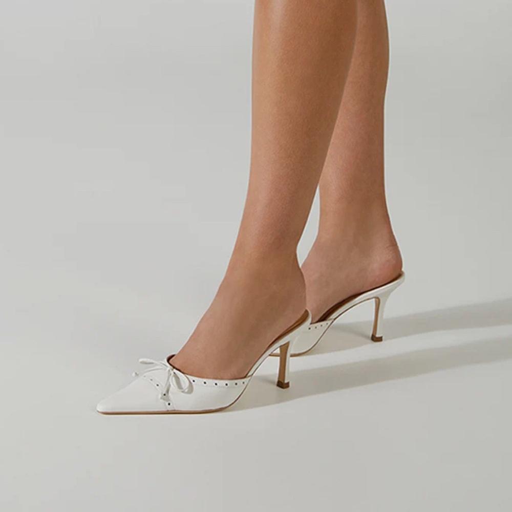 Elegant White Mules